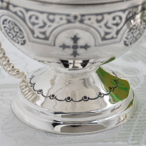 2.7.2921лр Кадило латунное с патинированием в серебрении фото 4 2.7.2921лр Кадило латунное с патинированием в серебрении фото 4