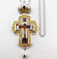 2.10.0341л-2/1л Крест латунный с цепью