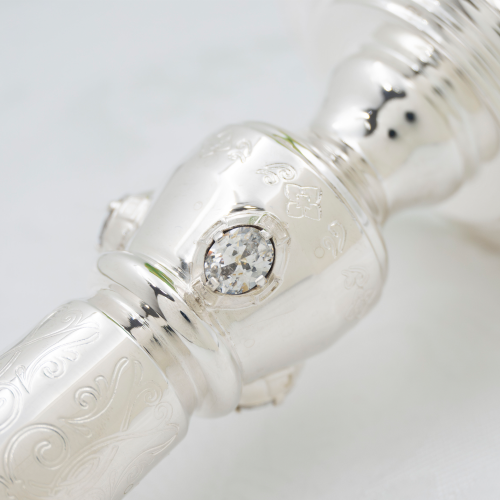 2.7.0763л Подсвечник латунный в серебрении фото 4