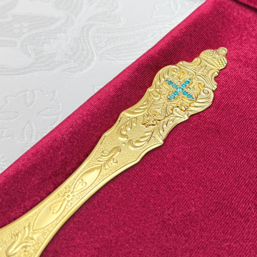 2.7.0851лп Лжица латунная в позолоте фото 5 2.7.0851лп Лжица латунная в позолоте фото 5