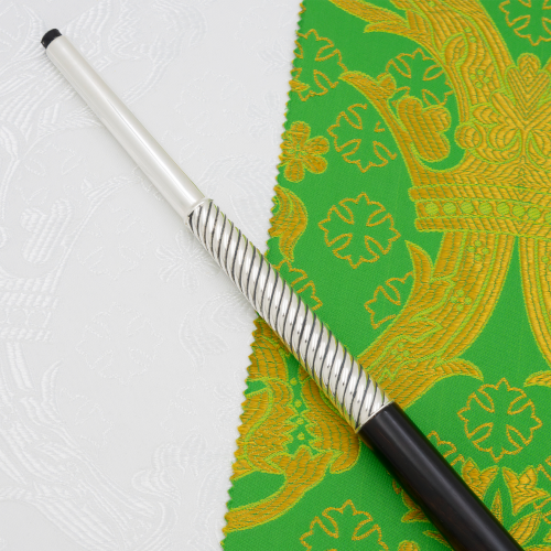 2.7.2444лнрч Посох латунный с натуральными камнями в серебрении фото 3