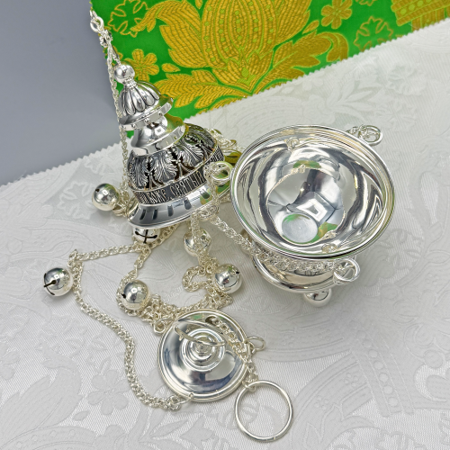 2.7.2640лр Кадило латунное с патинированием в серебрении фото 2 2.7.2640лр Кадило латунное с патинированием в серебрении фото 2