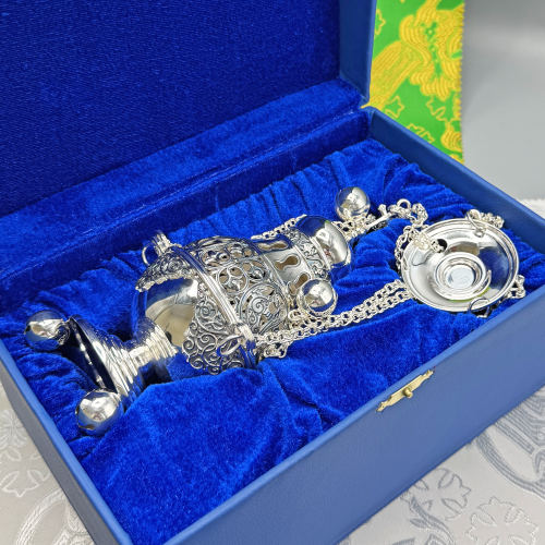 2.7.2892лр Кадило латунное в серебрении фото 2 2.7.2892лр Кадило латунное в серебрении фото 2