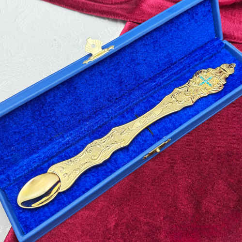 2.7.0851лп Лжица латунная в позолоте фото 3 2.7.0851лп Лжица латунная в позолоте фото 3