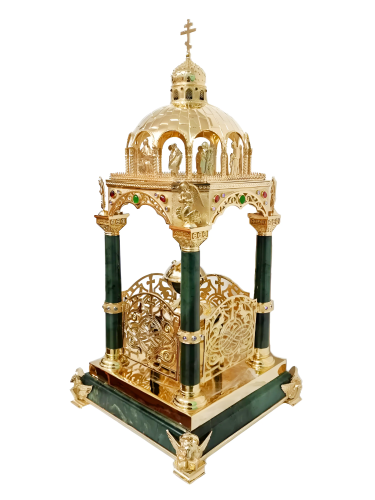 2.7.1976лпч фото 2 2.7.1976лпч Дарохранительница латунная с акрилом в позолоте купить фото 2