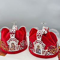 2.7.2839л-2-К Венцы венчальные латунные в серебрении - комплект