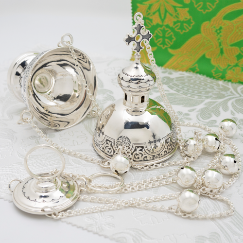 2.7.2921лр Кадило латунное с патинированием в серебрении фото 8 2.7.2921лр Кадило латунное с патинированием в серебрении фото 8