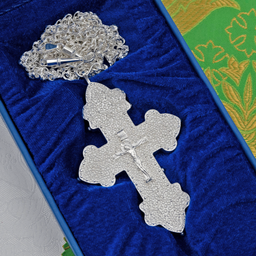 2.10.0603л/64л Крест наперсный в серебрении фото 4 2.10.0603л/64л Крест наперсный в серебрении фото 4