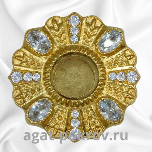 2.7.0626лп Мощевик латунный со вставками в позолоте 2.7.0626лп Мощевик латунный со вставками в позолоте