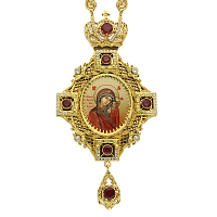 2.7.0127лп-2/35лп Панагия с изображением иконы Песчанской Божией Матери