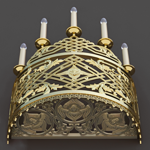 5.7.2977лм Бра церковное на 5 свечей фото 2 5.7.2977лм Бра церковное на 5 свечей фото 2