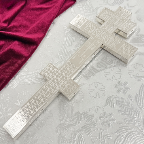 2.7.2191лр Крест напрестольный латунный в серебрении фото 5 2.7.2191лр Крест напрестольный латунный в серебрении фото 5