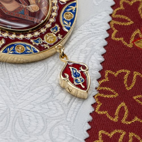 2.7.2376лпэ-2/1лп Панагия в позолоте с эмалью фото 2 2.7.2376лпэ-2/1лп Панагия в позолоте с эмалью фото 2