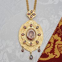 2.7.2224лп-2/1лп Панагия в позолоте с цепью