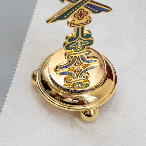 2.7.2672лпэ Лампада напрестольная в позолоте фото 3