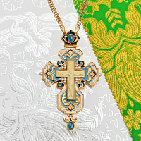 2.10.0646лп-11/1лп-М Крест наперсный латунный в позолоте