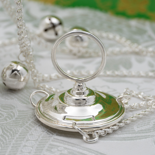 2.7.1587л Кадило латунное с красными камнями в серебрении фото 2 2.7.1587л Кадило латунное с красными камнями в серебрении фото 2