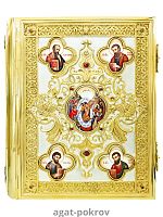 2.7.2320лф-2 Евангелие напрестольное в позолоте с фрагментарным серебрением