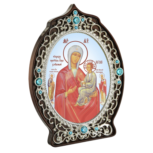 2.78.0943л Икона настольная в серебре - Богородица Хлебная