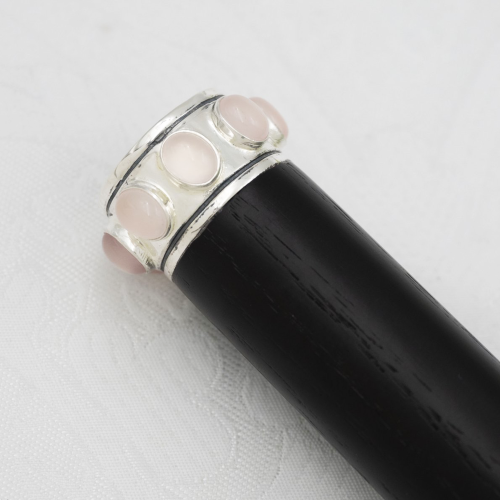 2.7.2443лнрч Жезл латунный в серебрении с натуральными камнями фото 4