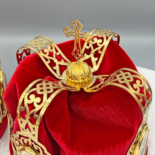 2.7.2830лп-2-К Венцы венчальные латунные в позолоте - комплект фото 2 2.7.2830лп-2-К Венцы венчальные латунные в позолоте - комплект фото 2