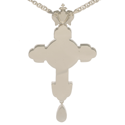 2.10.0575л/1л Крест наперсный в серебрении фото 3 2.10.0575л/1л Крест наперсный в серебрении фото 3