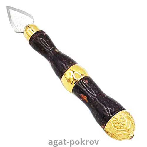 2.7.1116лпм-5 Копие латунное среднее в позолоте с ручкой