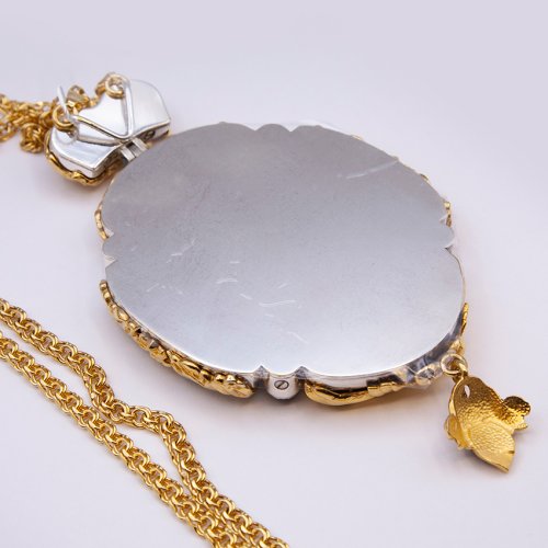 2.7.1595лфэ-2/1лп Панагия в позолоте с цепью фото 3