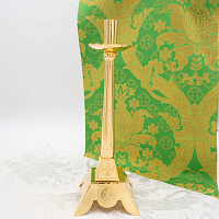 2.7.2450лп Подсвечник напрестольный в позолоте