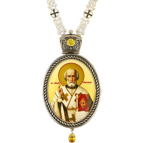 2.7.1145л-2/95лр Панагия латунная с цепью