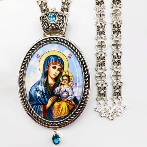 2.7.1145лр-2/95лр Панагия латунная с цепью 2.7.1145лр-2/95лр Панагия латунная с цепью