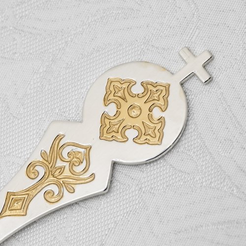 2.7.0048лф Лжица латунная в серебрении и позолоте фото 3 2.7.0048лф Лжица латунная в серебрении и позолоте фото 3