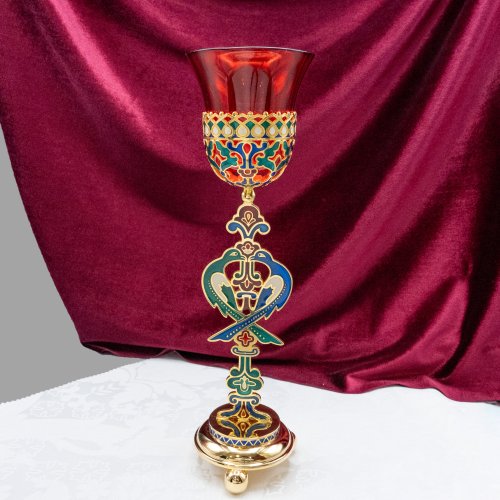 2.7.2672лпэ Лампада напрестольная в позолоте