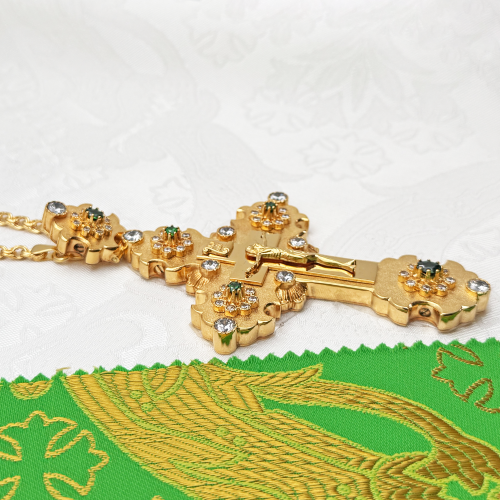 2.10.0632лп/1лп Крест наперсный в позолоте фото 2