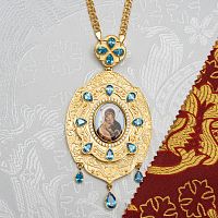 2.7.2224лп-2/1лп Панагия в позолоте с цепью