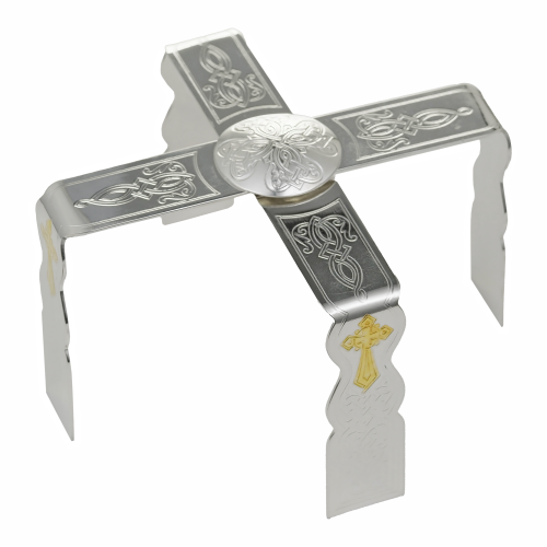 2.7.1809лф Звездица латунная в серебрении с фрагментарной позолотой фото 3 2.7.1809лф Звездица латунная в серебрении с фрагментарной позолотой фото 3