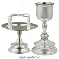 2.7.1814л-К/3 Евхаристический набор мельхиоровый на 1л в серебрении