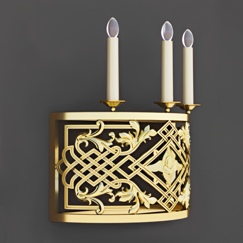 5.7.2973лм Бра церковное на 3 свечи фото 3 5.7.2973лм Бра церковное на 3 свечи фото 3