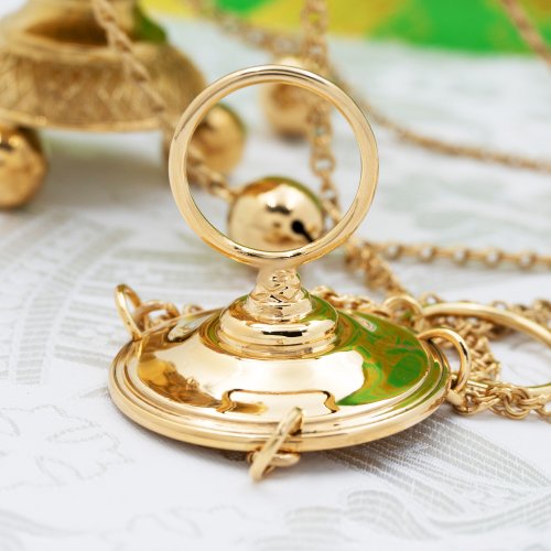 2.7.1129лп Кадило латунное с голубыми камнями в позолоте фото 6 2.7.1129лп Кадило латунное с голубыми камнями в позолоте фото 6