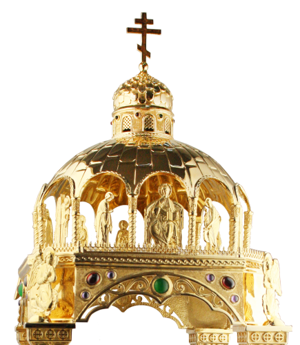 2.7.1976лпч фото 3 2.7.1976лпч Дарохранительница латунная с акрилом в позолоте купить фото 3