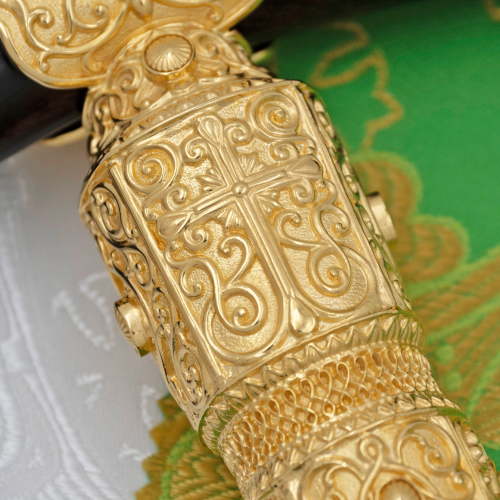 2.7.0918лп Посох латунный в позолоте фото 5 2.7.0918лп Посох латунный в позолоте фото 5