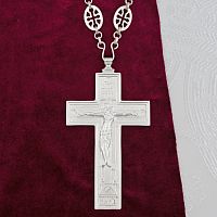 2.10.0192л/69л Крест наперсный латунный в серебрении