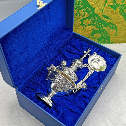 2.7.2634лр Кадило латунное в серебрении фото 8