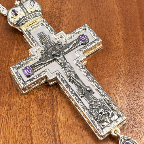 2.10.0478лрэ/1л Крест наперсный в серебрении фото 6