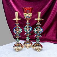 2.7.2672лпэ-К Набор напрестольный - лампада и подсвечники