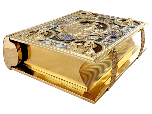2.7.2388лпэ Евангелие напрестольное в позолоте с эмалью фото 6 2.7.2388лпэ Евангелие напрестольное в позолоте с эмалью фото 6