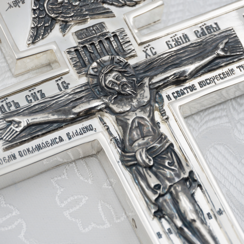 2.7.2544лр Крест напрестольный латунный в серебрении фото 5 2.7.2544лр Крест напрестольный латунный в серебрении фото 5