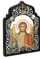 2.78.0833л Икона настольная латунная - Архистратиг Михаил.