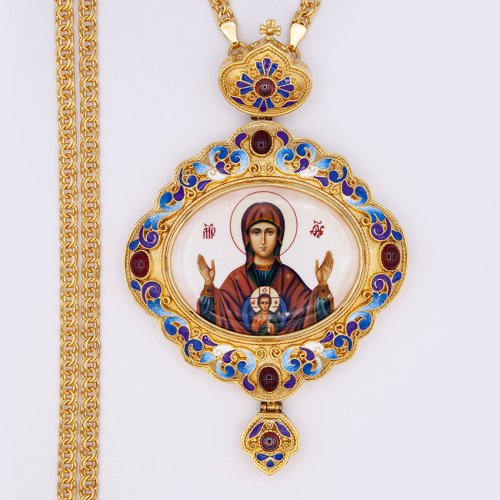 2.7.1481лпэ-2/1лп Панагия латунная с эмалью 2.7.1481лпэ-2/1лп Панагия латунная с эмалью