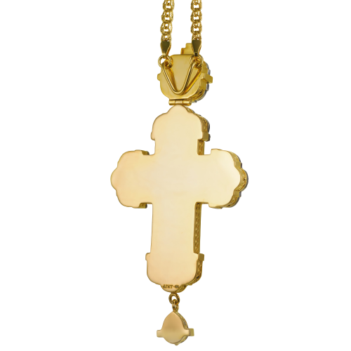 2.10.0331лпр-2/1лп Крест латунный в позолоте с цепью фото 3 2.10.0331лпр-2/1лп Крест латунный в позолоте с цепью фото 3